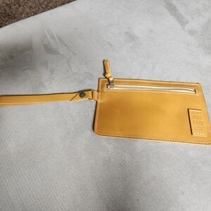 Portland Leather Yellow Wristlet Bag